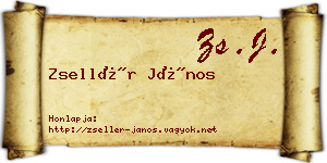 Zsellér János névjegykártya